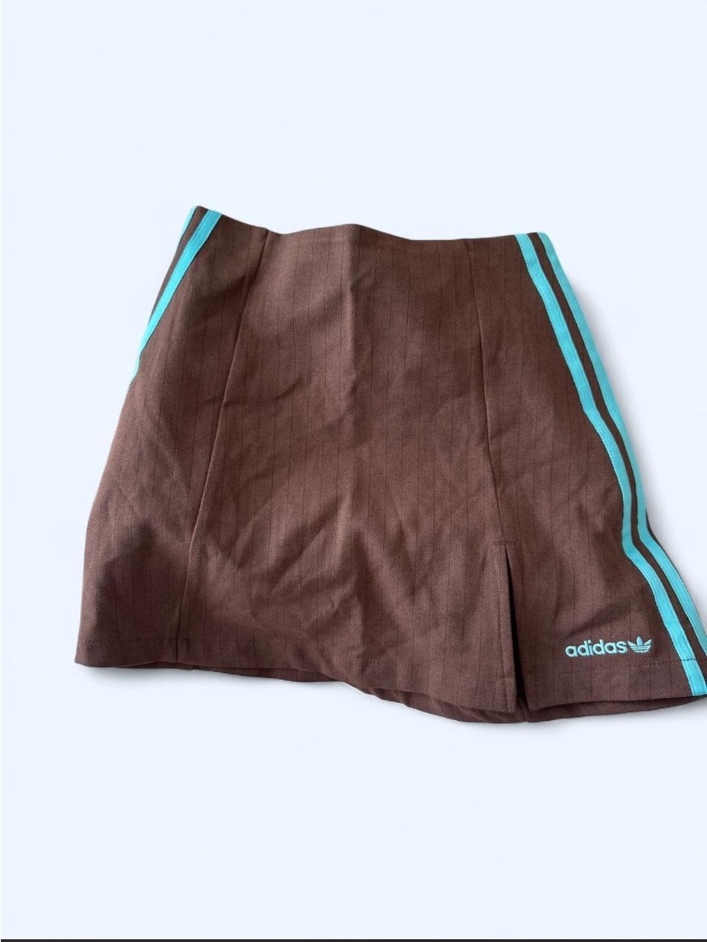 Brown tailored adidas mini skirt